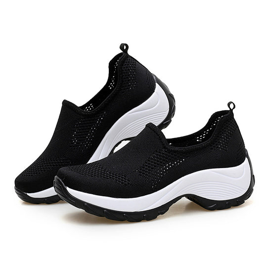 Damen Atmungsaktive Slip-On Sportschuhe mit elastischem Obermaterial und rutschfester Sohle R&B