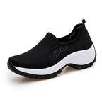Damen Atmungsaktive Slip-On Sportschuhe mit elastischem Obermaterial und rutschfester Sohle