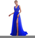 Damen Elegantes Abendkleid mit funkelnden Pailletten und tiefem Schlitz R&B