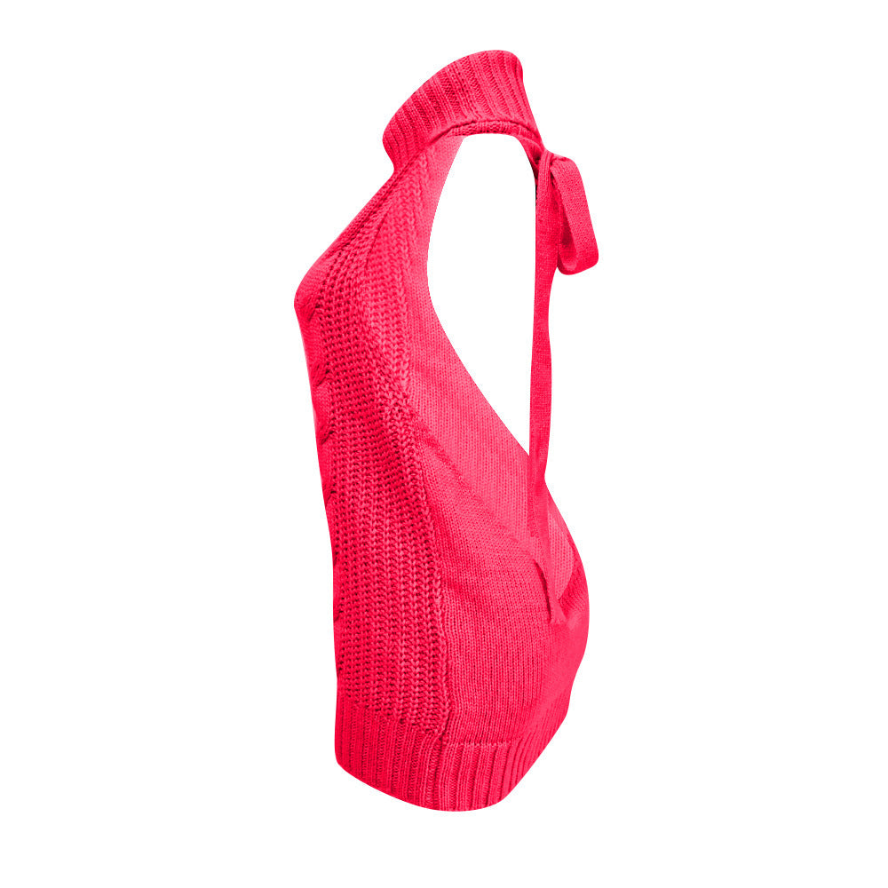 Damen Strickkleid mit tiefem Rollkragen und trendigem Rückenausschnitt R&B