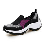 Damen Atmungsaktive Slip-On Sportschuhe mit elastischem Obermaterial und rutschfester Sohle