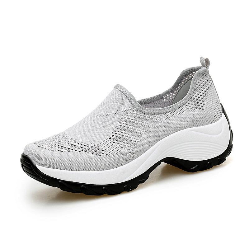 Damen Atmungsaktive Slip-On Sportschuhe mit elastischem Obermaterial und rutschfester Sohle