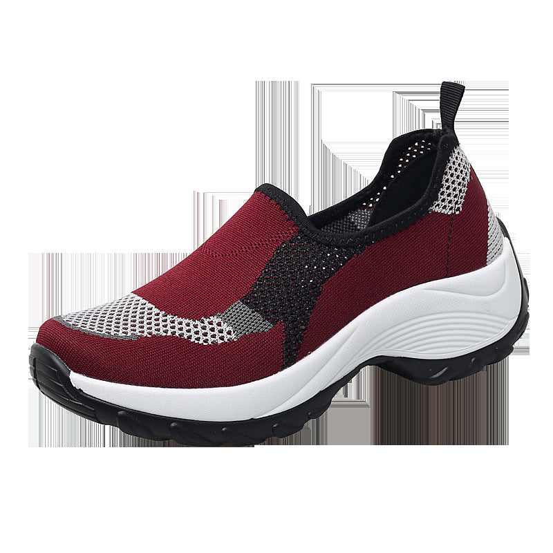 Damen Atmungsaktive Slip-On Sportschuhe mit elastischem Obermaterial und rutschfester Sohle
