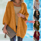 Damen Grobstrick Cardigan mit offener Front und lässigem Schnitt R&B