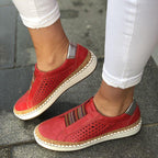 Damen Slip-On Sneaker mit atmungsaktiver Perforation und detailverliR&Btem Flair R&B