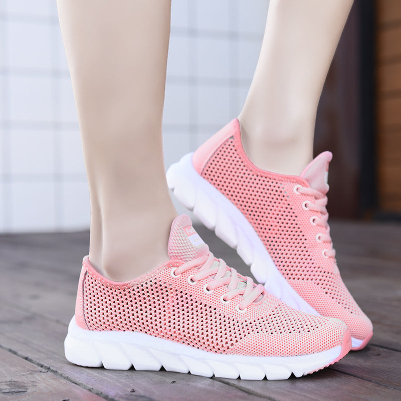 Damen nan leichte Netz-Freizeitsneaker mit perforiertem Obermaterial und flexibler Wellenlaufsohle R&B