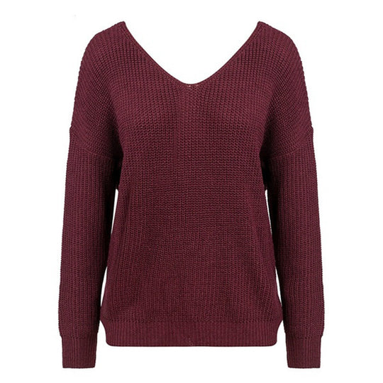 Damen Strickpullover mit Twist-Detail und Perlenbesatz R&B