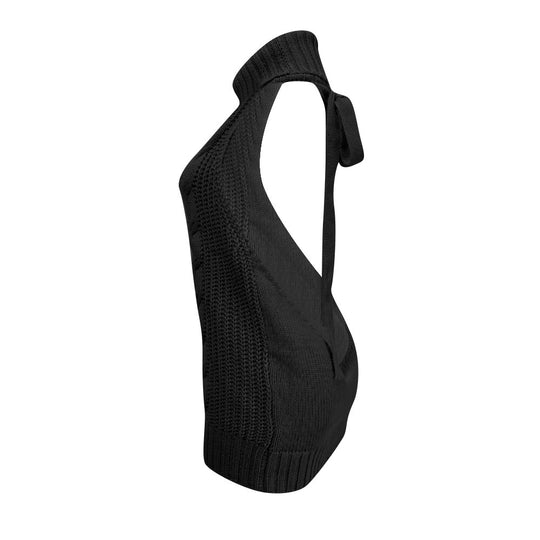 Damen Strickkleid mit tiefem Rollkragen und trendigem Rückenausschnitt R&B