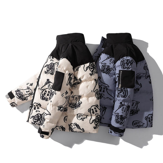R&B | Bedruckte wattierte Jacke