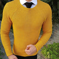Herren lässiger Grobstrickpullover mit strukturiertem Muster R&B