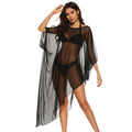 Damen transparenter Strandüberwurf mit fließendem Design R&B