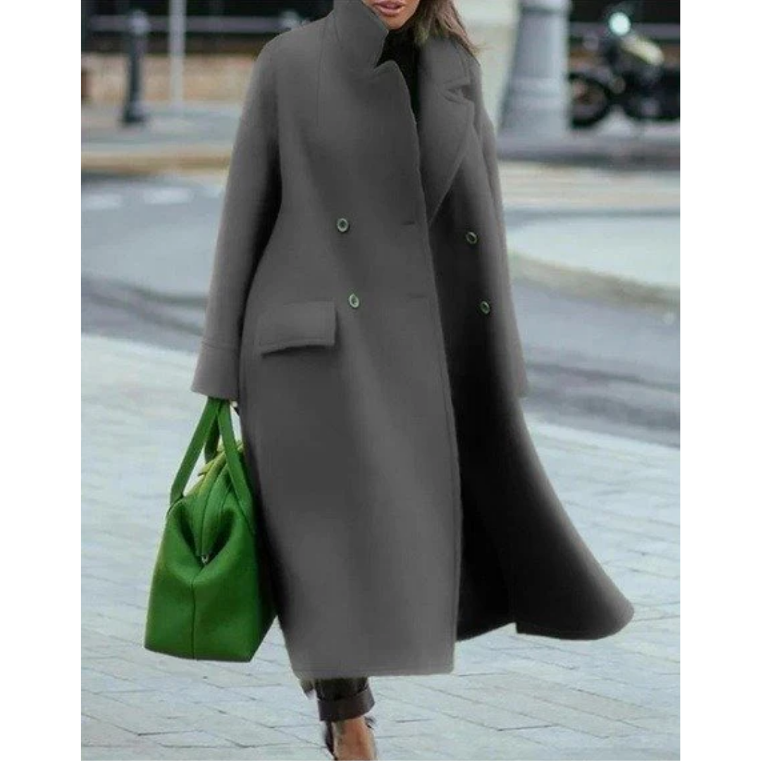 R&B | Langer Warmer Wickelmantel für Damen