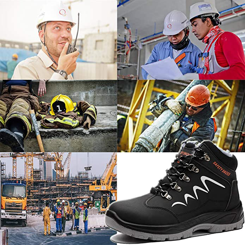 Sicherheit Ankle Schuhe Anti-smashing Stahl Kappe Kappe Stiefel Männer Bau Arbeit stiefel R&B