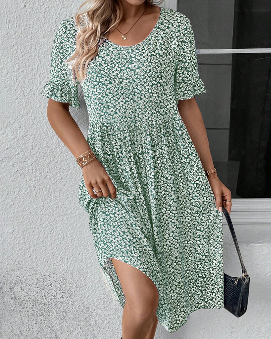 R&B - Elegantes Kleid mit floralem Muster