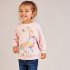 Mädchen Sweatshirt mit kreativem Giraffenmotiv R&B