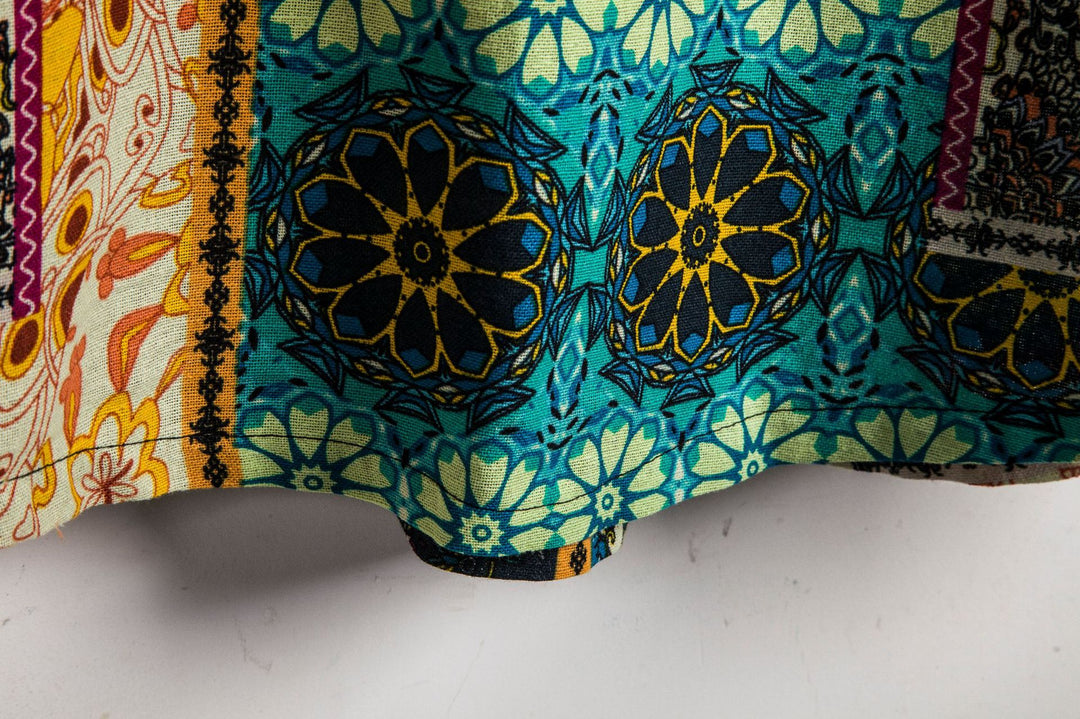 Herren Kurzarmhemd mit kreativem Patchwork-Design R&B