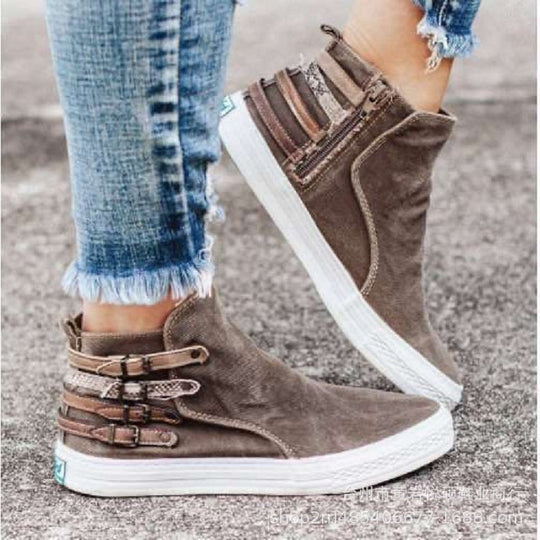 Bequeme Slip-On Canvas-Schuhe für Damen R&B