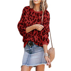 Damen Pullover mit modernem Animal-Print und lässigem Schnitt R&B