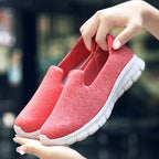 Damen Komfortable Slip-On Sneakers mit atmungsaktivem Obermaterial