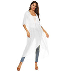 Damen eleganter, transparenter Strandkimono R&B