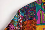 Herren Kurzarmhemd mit buntem Patchwork-Design