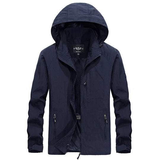 R&B | Wasserdichte Outdoor Herrenjacke mit Abnehmbarem Kapuzenverband