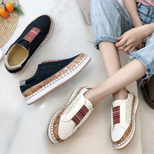 Damen bequeme Slipper mit komfortabler Korksohle und modischem Riemendesign R&B