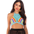 Damen gehäkeltes Crop Top R&B