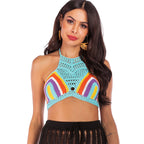 Damen gehäkeltes Crop Top R&B