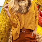 Damen Oversized Rollkragenpullover mit strukturiertem Strickdesign R&B
