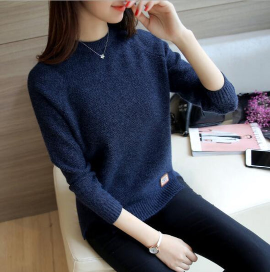 Damen eleganter Strickpullover mit strukturiertem Gewebe R&B