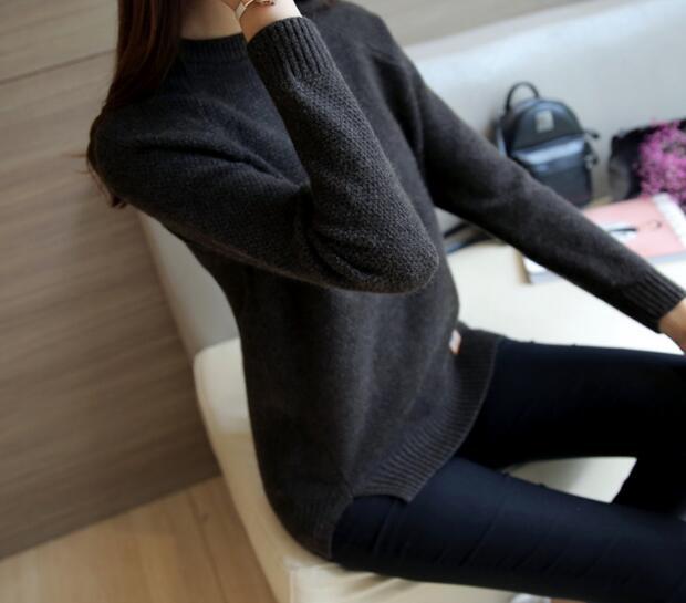 Damen eleganter Strickpullover mit strukturiertem Gewebe R&B