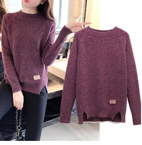 Damen eleganter Strickpullover mit strukturiertem Gewebe R&B