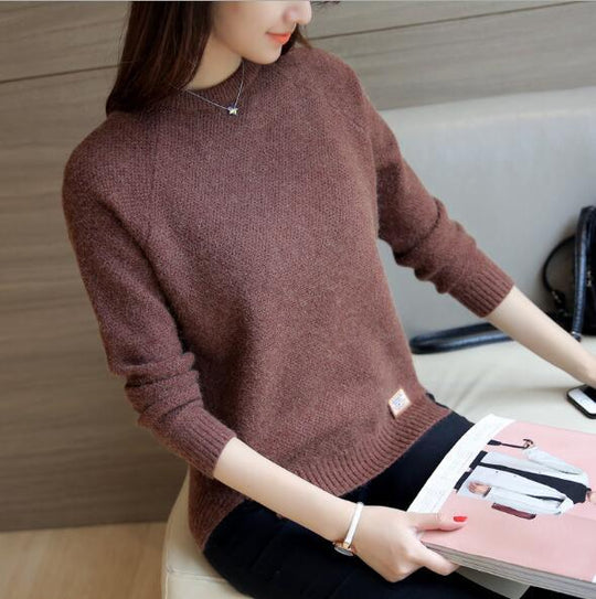 Damen eleganter Strickpullover mit strukturiertem Gewebe R&B