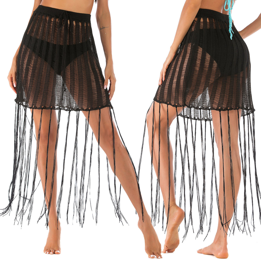 Damen Häkel-Strandsarong mit Fransen R&B