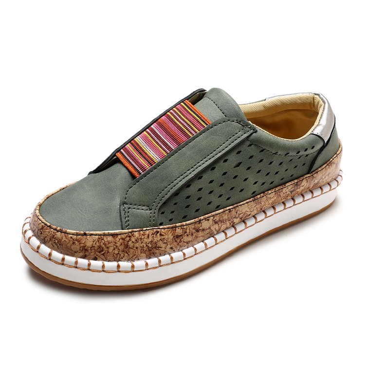 Damen bequeme Slipper mit komfortabler Korksohle und modischem Riemendesign R&B