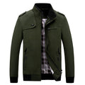 Herren modische Feldjacke mit praktischen Taschen und hohem Kragen R&B