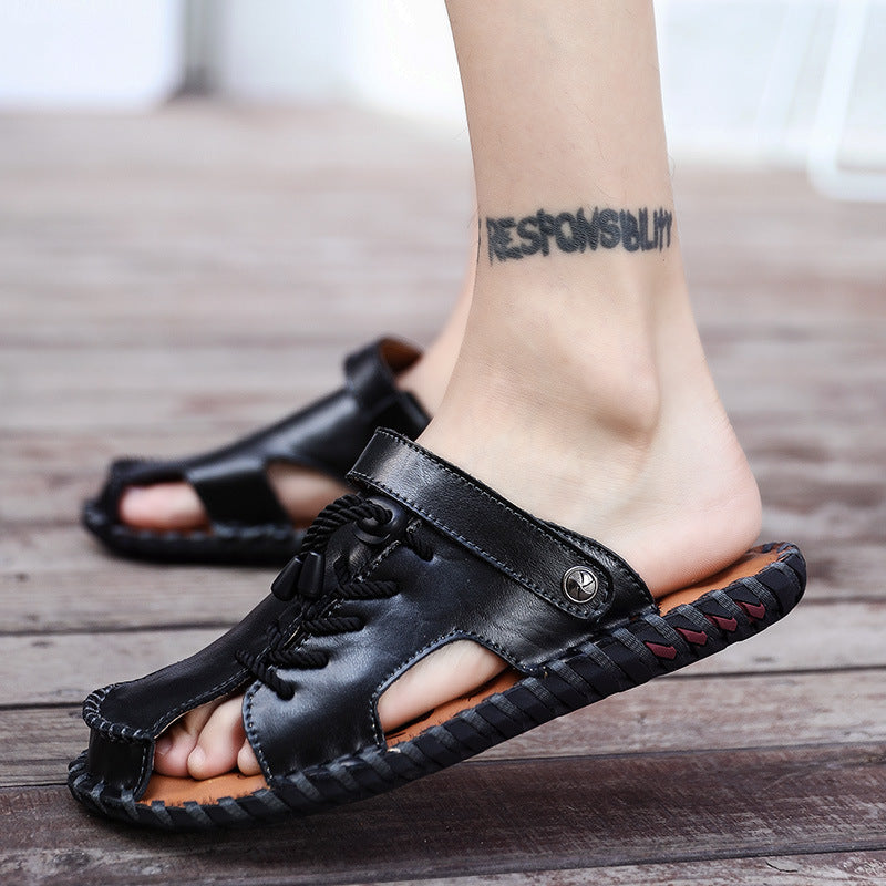 Herren Leder-Sandalen mit robustem Schnellschnürsystem R&B