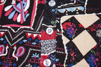 Herren Kurzarmhemd mit buntem Patchwork-Muster