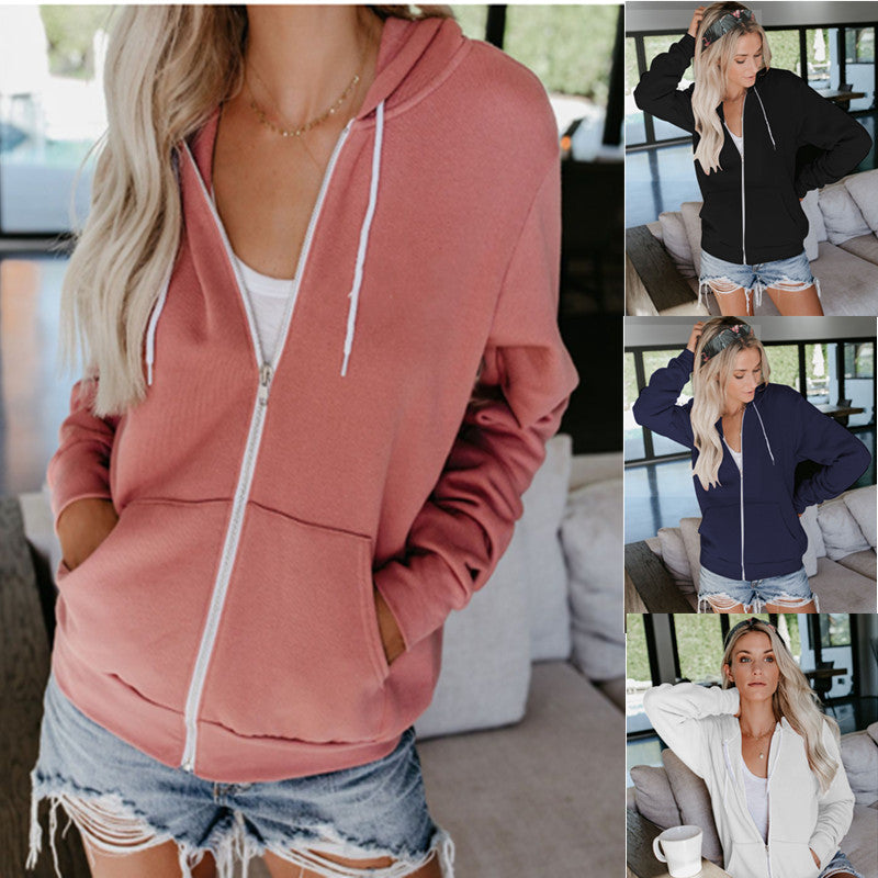 Damen Bequeme Kapuzenjacke mit klassischem Schnitt und praktischen Taschen R&B