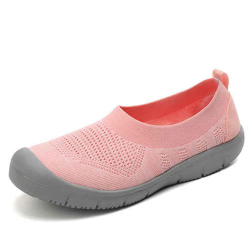 Damen nan elastische Strick-Slipper mit verstärkter Zehenkappe und rutschfester Flexsohle R&B