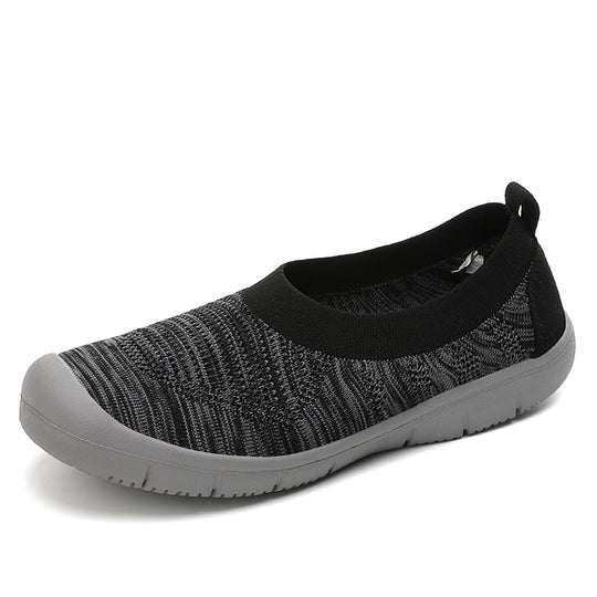 Damen nan elastische Strick-Slipper mit verstärkter Zehenkappe und rutschfester Flexsohle R&B