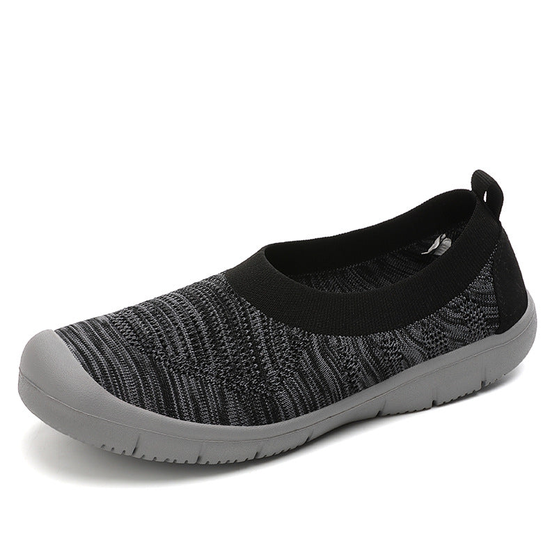 Damen nan elastische Strick-Slipper mit verstärkter Zehenkappe und rutschfester Flexsohle R&B