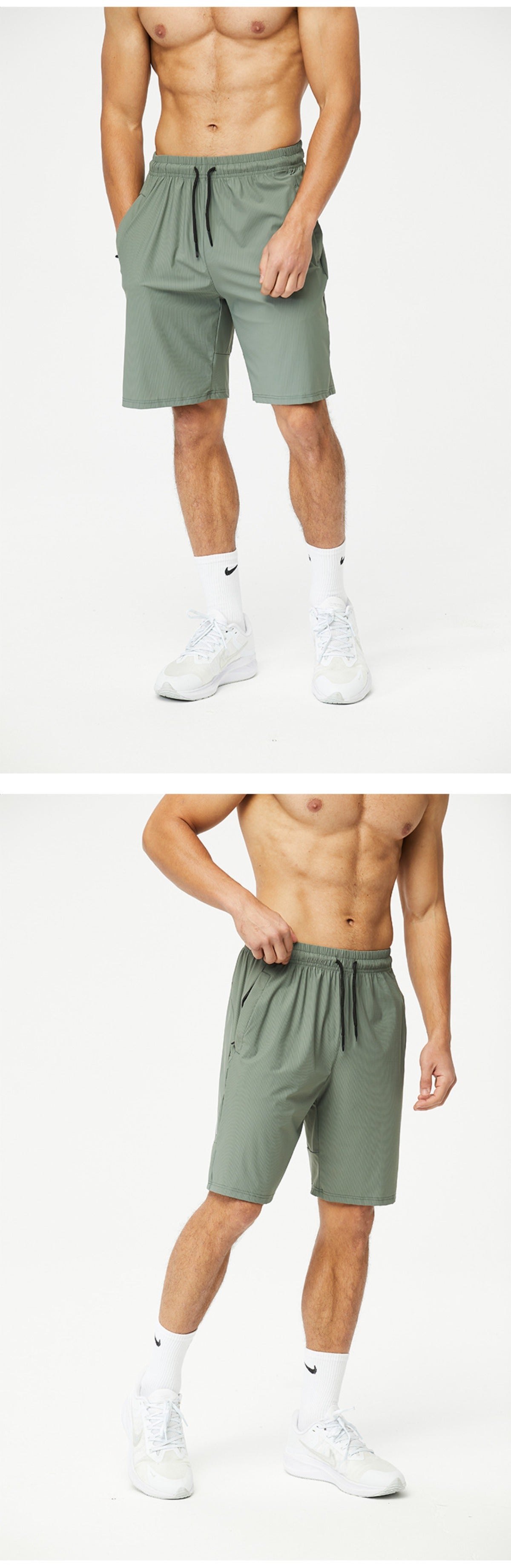 R&B | Schnelltrocknende Sportshorts mit reflektierendem Streifen