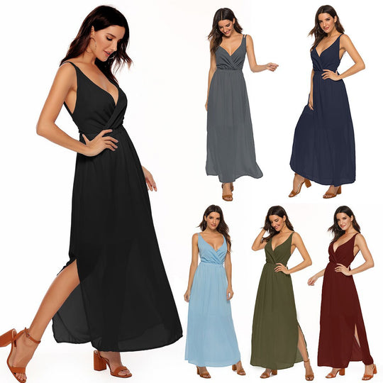 Damen Maxikleid mit elegantem Wickeldesign und schmeichelnder Silhouette R&B
