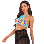 Damen gehäkeltes Crop Top R&B