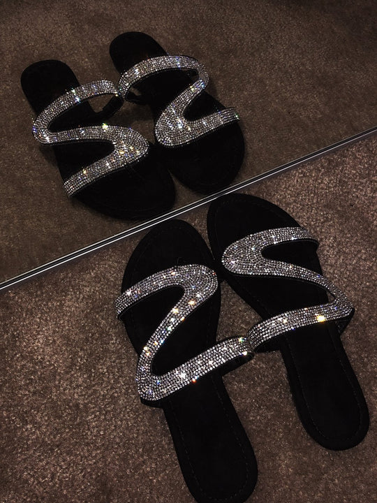 Damen Glamouröse Riemchen-Sandalen mit Strass-Applikationen R&B