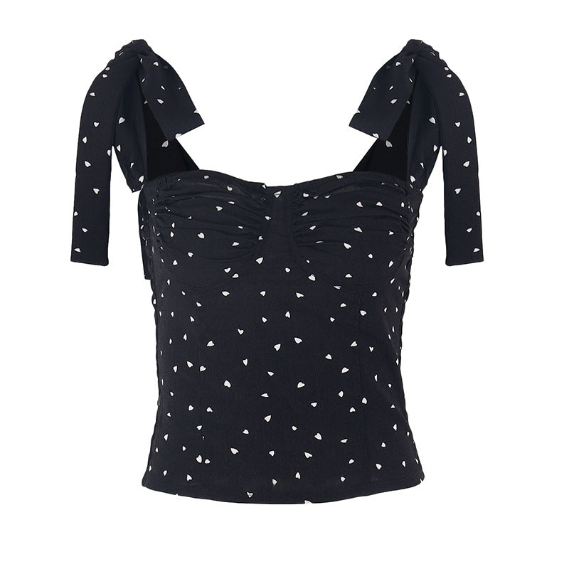 Damen Trägertop mit Rüschendetails und verspieltem Punktedesign R&B