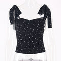 Damen Trägertop mit Rüschendetails und verspieltem Punktedesign R&B