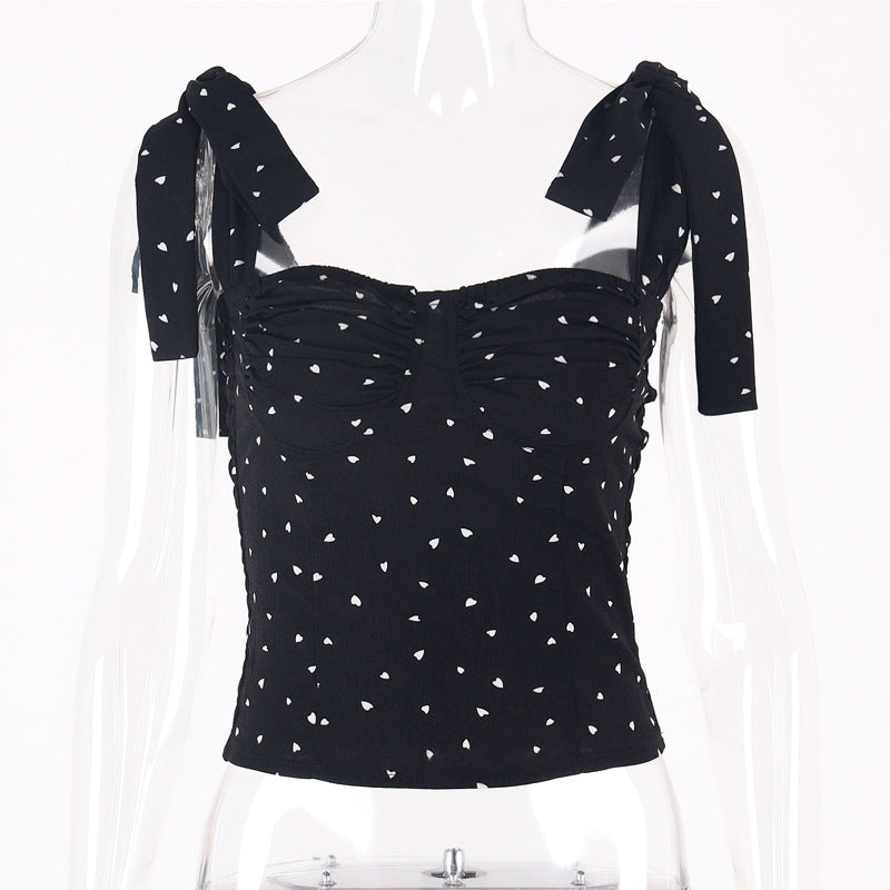 Damen Trägertop mit Rüschendetails und verspieltem Punktedesign R&B